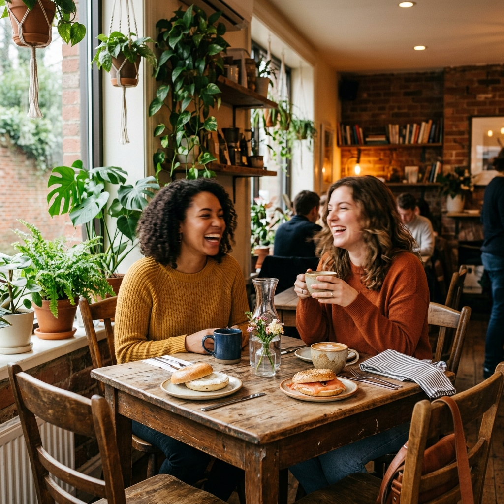 Customers enjoying Maplecoffee